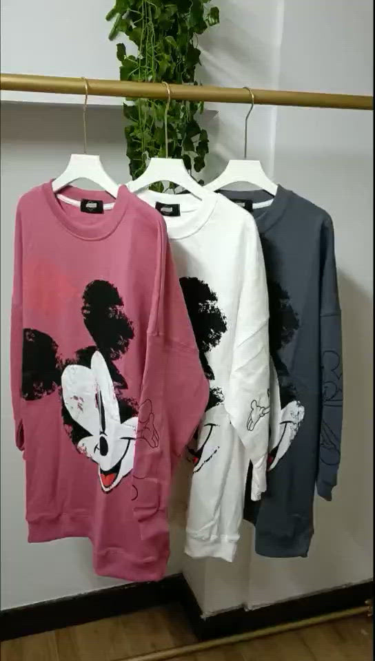 Women's oversized cartoon printed sweatshirts