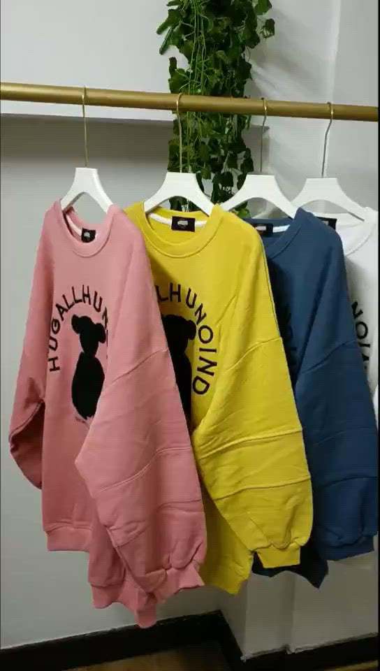 Women's oversized cartoon printed sweatshirts