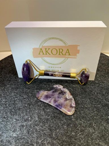 Akora-Natural Jade Massager Set-Purple