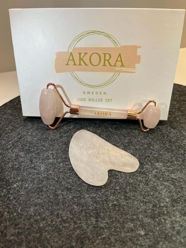 Akora-Natural Jade Massager Set-Pink