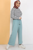 Women's Wide Legs Mint Green Aerobin Pants