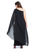 Women's Oversize One Strap Chiffon Dress