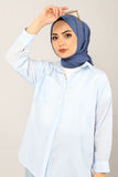 Women's Striped Blue Shirt