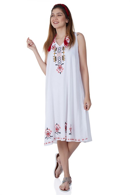 Women's White Midi Dress